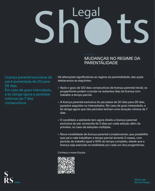 SRS Legal Shots - Mudanças no Regime da Parentalidade