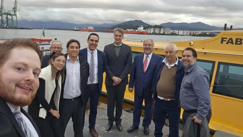 José Luís Moreira da Silva orador na Conferência "Diálogos sobre Direito & Porto", em São Paulo, Brasil