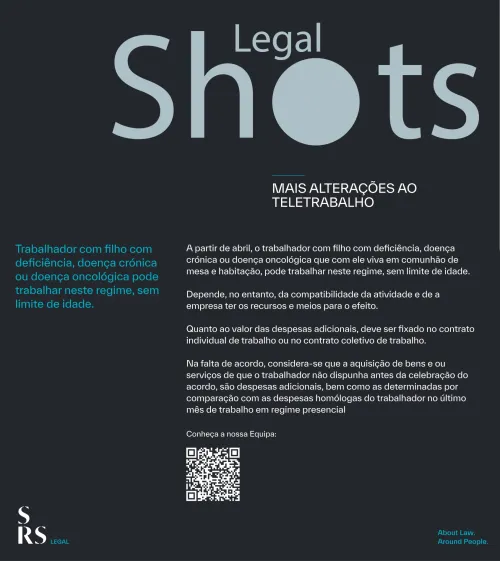 SRS Legal Shots - Mais Alterações ao Teletrabalho