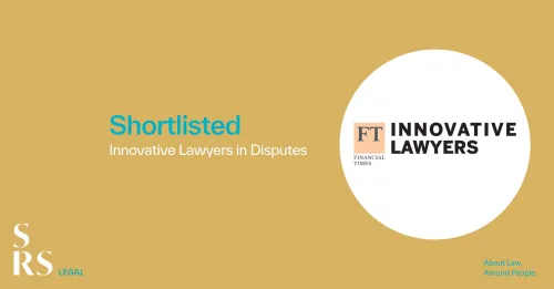 SRS Legal nomeada na categoria "Innovative Lawyers in Disputes" dos FT Innovative Lawyer Awards Europe