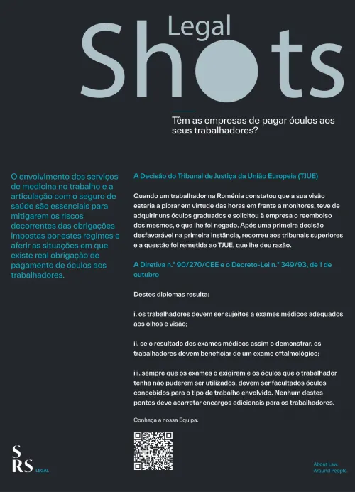 SRS Legal Shots - Têm as empresas de pagar óculos aos seus trabalhadores?