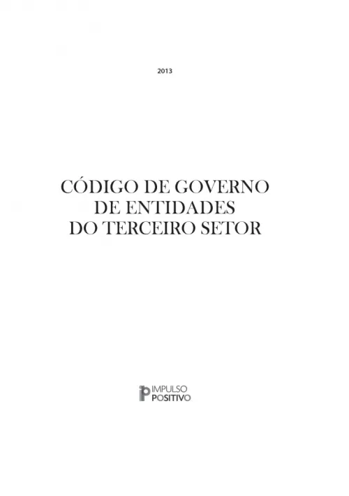 Código de Governo de entidades do 3º sector