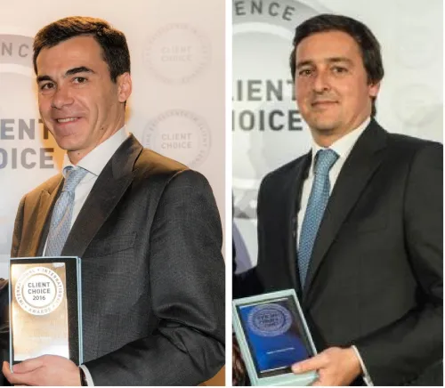 Gonçalo Anastácio and Gustavo Ordonhas Oliveira distinguished by Client Choice Awards 2016 