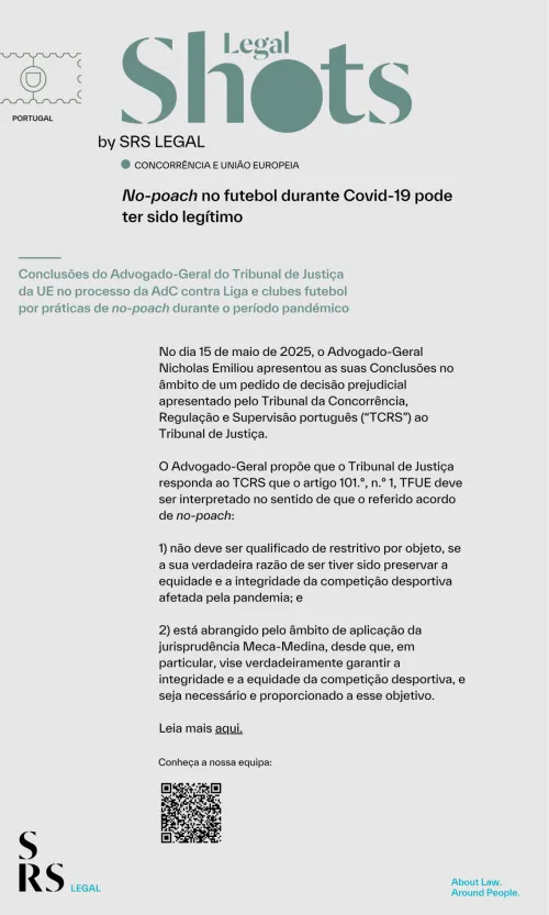 SRS Legal Shots: No-poach agreement in football during Covid-19 may have been lawful