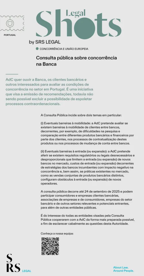 SRS Legal Shots: Consulta pública sobre concorrência na Banca