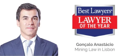 Gonçalo Anastácio recognised "Lawyer of the Year" in: Mining Law 