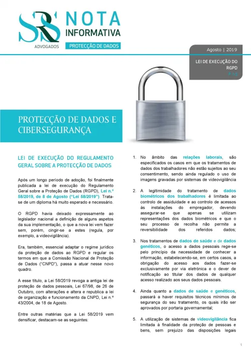 Newsletter | GDPR Execution law