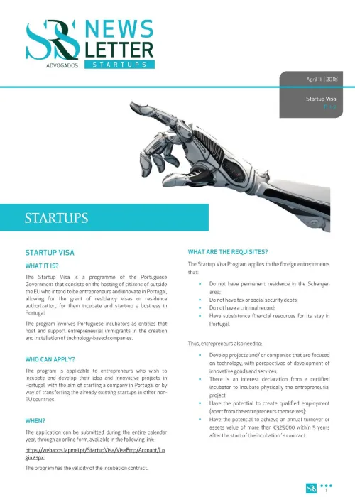 Newsletter | Startup Visa Program