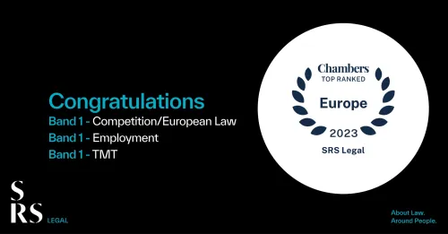 Chambers Europe 2023 highlights SRS Legal in "Competition/European Law", "Employment" e "TMT"