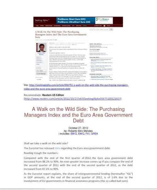 A Walk on the Wild Side: The Purchasing Managers Index and the Euro Area Government Debt