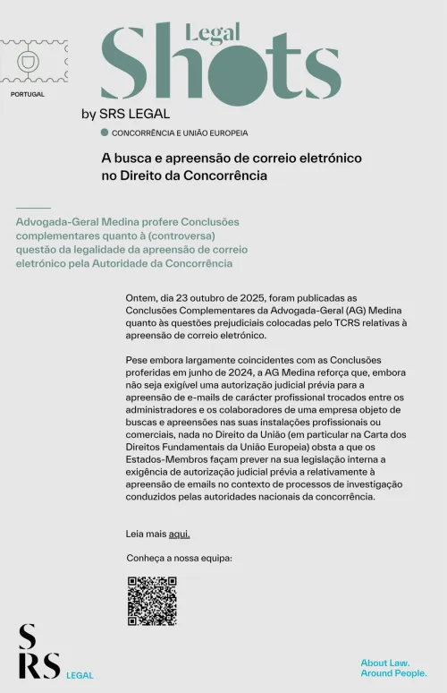 SRS Legal Shots: A busca e apreensão de correio eletrónico no Direito da Concorrência