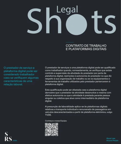 SRS Legal Shots - Contrato de Trabalho e Plataformas Digitais