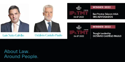 SRS e Octávio Castelo Paulo distinguidos nos Iberian Lawyer – IP&TMT Portugal Awards 2022