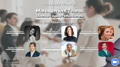 Paula Ferreira Borges participated in the 7th Darefy Web-Talk "Management Teams: Diversity + Agility = Effectiveness"