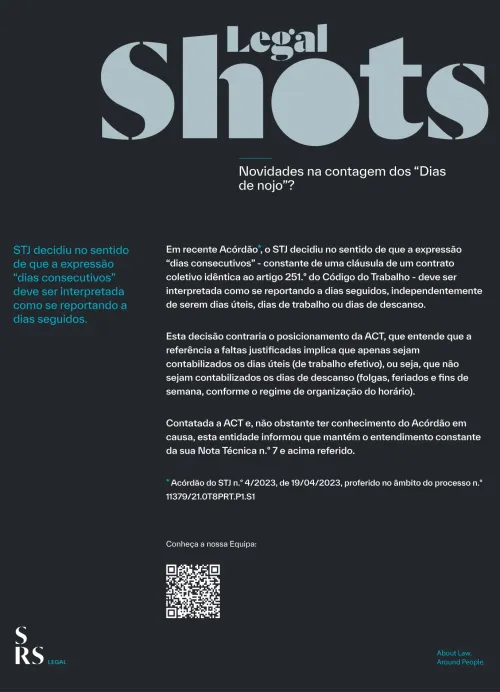 SRS Legal Shots - Novidades na contagem dos “Dias de nojo”?