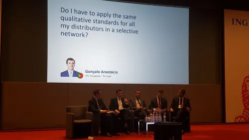 Gonçalo Anastácio was a guest speaker at  the "European Distribution Law Day" in Brussels