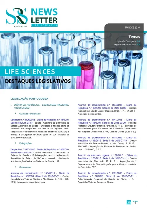 Newsletter Life Sciences | 27 a 31 de Março
