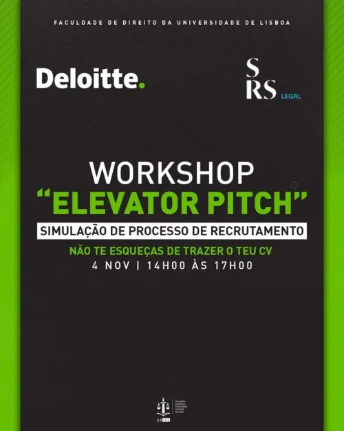 SRS Legal participa no "Elevator Pitch" da Associação Académica da Faculdade de Direito de Lisboa