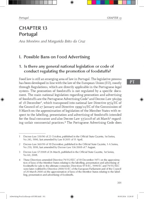 Possible Bans on Food Advertising on Advertising Food in Europe 