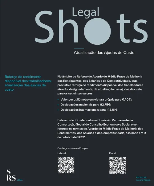 SRS Legal Shots - Atualização das Ajudas de Custo