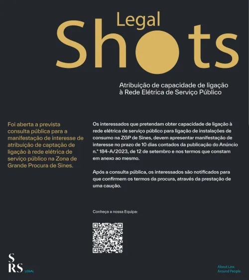 SRS Legal Shots - Atribuição de capacidade de ligação  à Rede Elétrica de Serviço Público