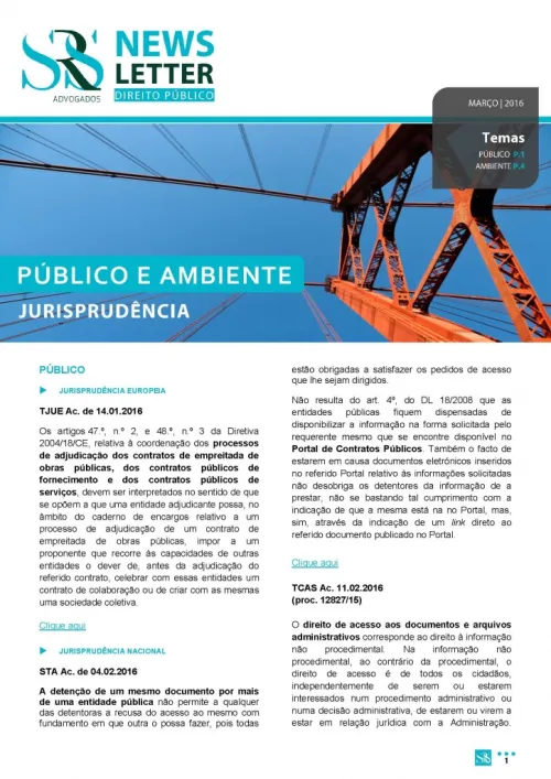 Newsletter | Público e Ambiente