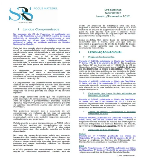 Newsletter Life Sciences