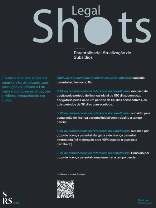 SRS Legal Shots - Parentalidade: Atualização de Subsídios