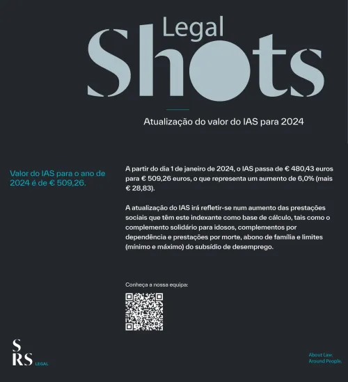 SRS Legal Shots - Atualização do valor do IAS para 2024