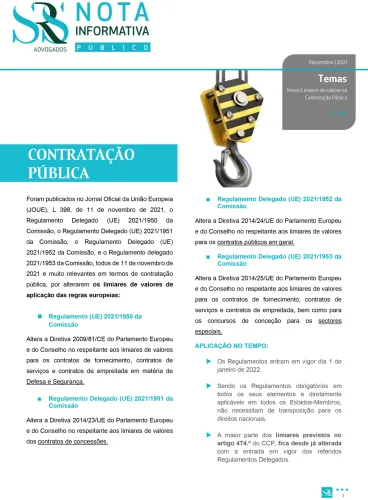 Nota Informativa Público | Novos Limiares de Valores para o CCP