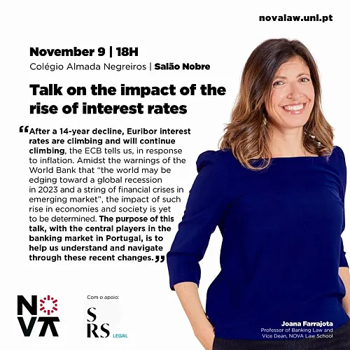 Joana Farrajota coordinates and opens debate on interest rate hikes at NOVA School of Law