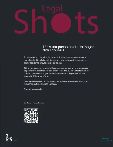 SRS Legal Shots - Mais um passo na Digitalização dos Tribunais 