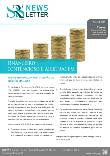 Newsletter | Regime Simplificado para a Cessão de Créditos em Massa