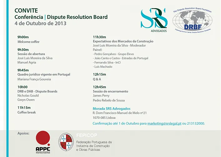 Conferência Dispute Resolution Board Foundation