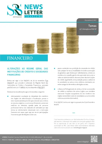 Newsletter Financeiro | 45.ª Alteração ao RGICSF