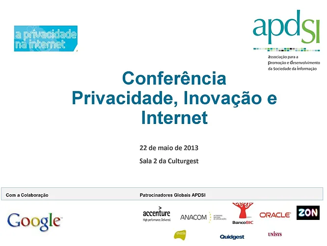 Luís Galvão Neto speaker at Conference on Privacy, Innovation and the Internet
