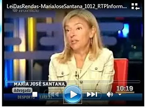 Maria José Santana - Jornal 10/12 - Lei das Rendas